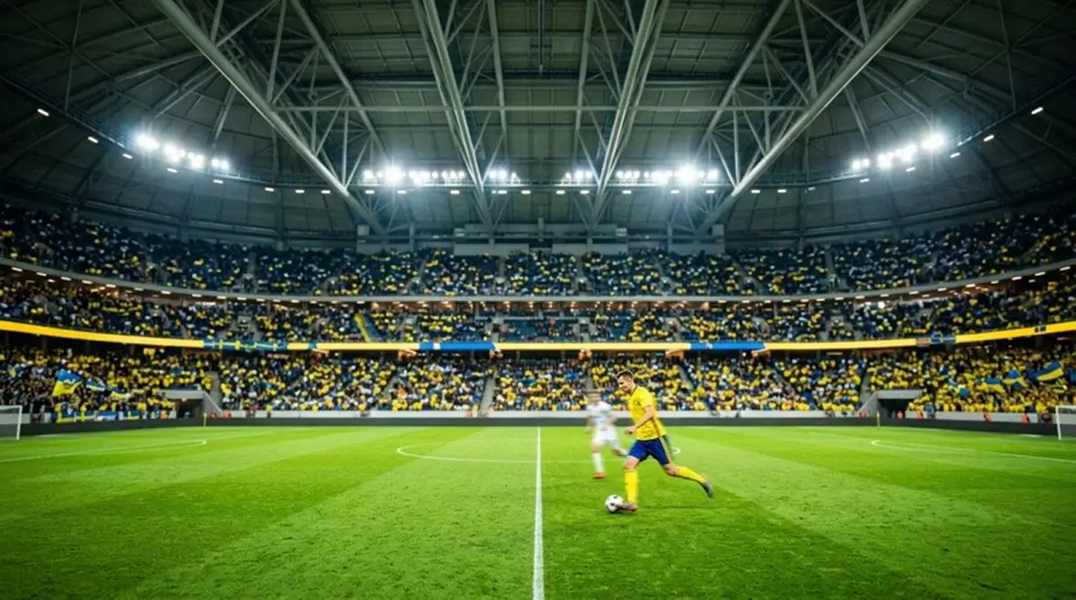 Brasilianischer Nationalspieler in gelbem Trikot am Ball im hell ausgeleuchteten NRG Stadium Houston vor dem Sechzehntelfinal gegen Japan