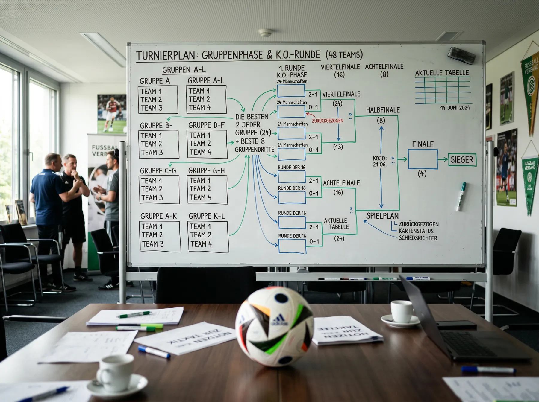 Turnierstruktur der WM 2026 mit 48 Teams, 12 Gruppen und K.o.-Runde